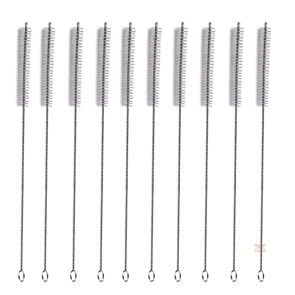 Kit 10 Escovas De Limpeza Para Canudo De Inox Reutilizavel