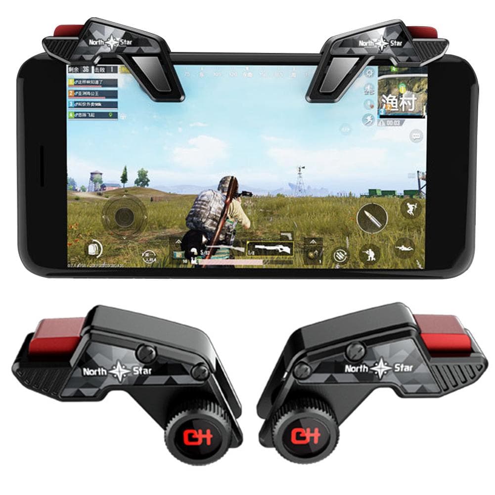 2Pcs/set North Star S8 Controlador De Jogo De Tiro Com Botão De Disparo Para PUBG
