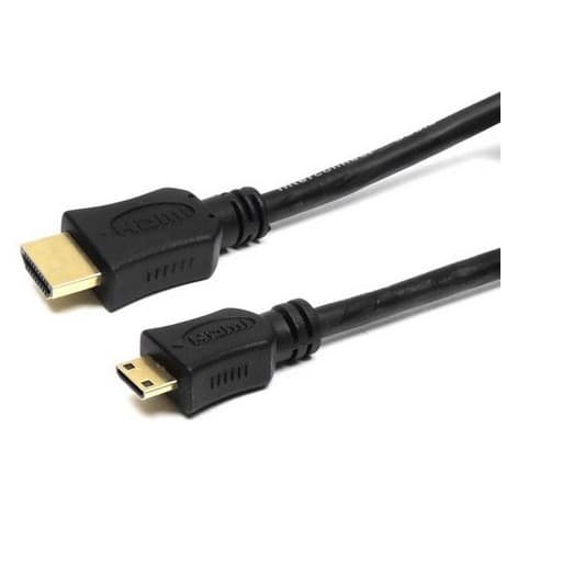 Cabo Mini HDMI x HDMI, utilizado em tablets, maquinas, e outros aparelhos, Cor: Preto - 1.5 m, gold.