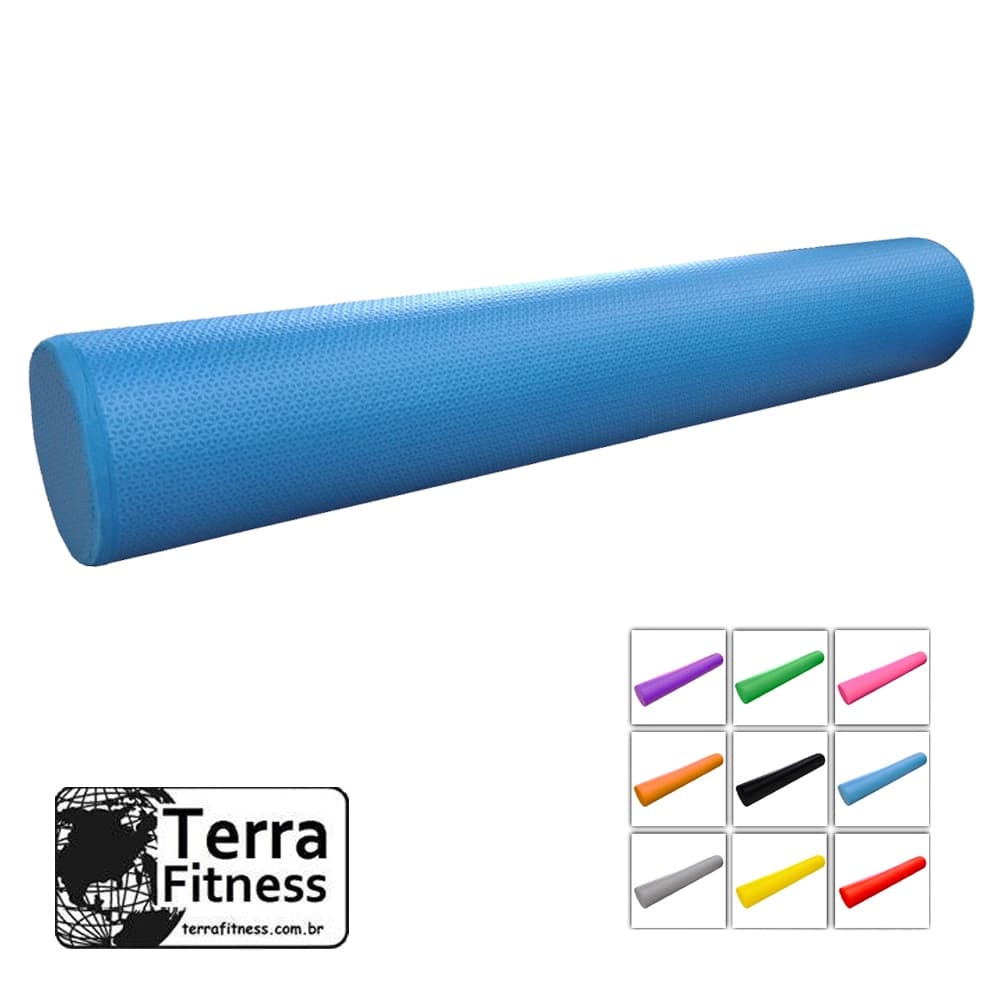 Rolo Massagem Foam Roller Liberação Miofascial 90X15 cm - TERRA FITNESS