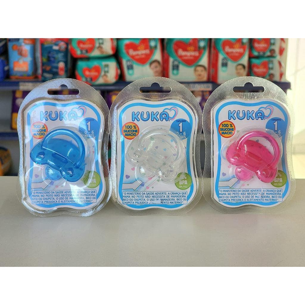 Chupeta Soft 100% Silicone Kuka, Tam.1(0~6meses) e Tam.2(6~18meses) ORIGINAL