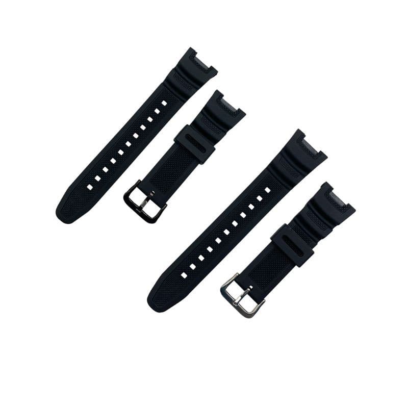 Pulseira Relógio Silicone Fivela Aço Con Para Asio Sgw-100