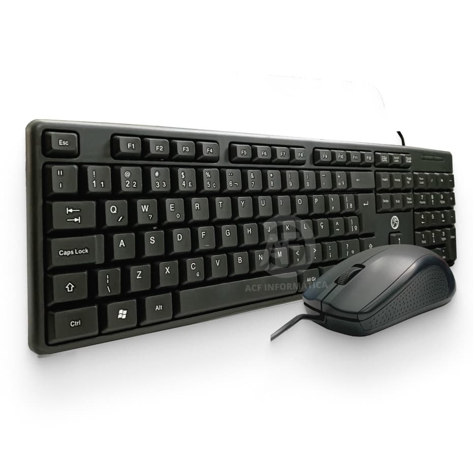 Kit Teclado E Mouse Basico Com Fio Usb Brazilpc Notebook | Pc | Home Office