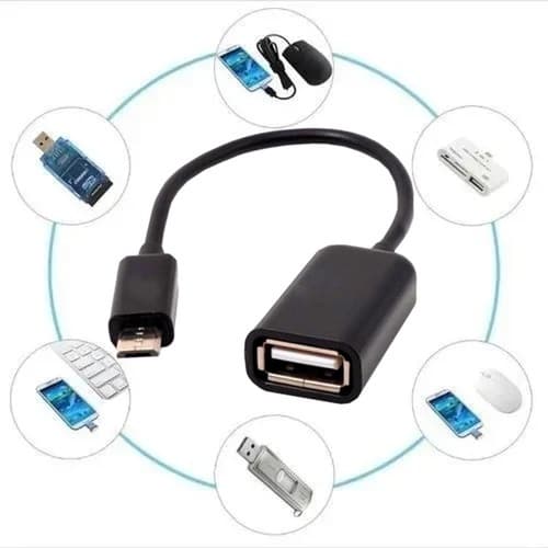 Adaptador Otg Usb Micro Usb V8 Para Celular Mouse Pendrive Periféricos Usb