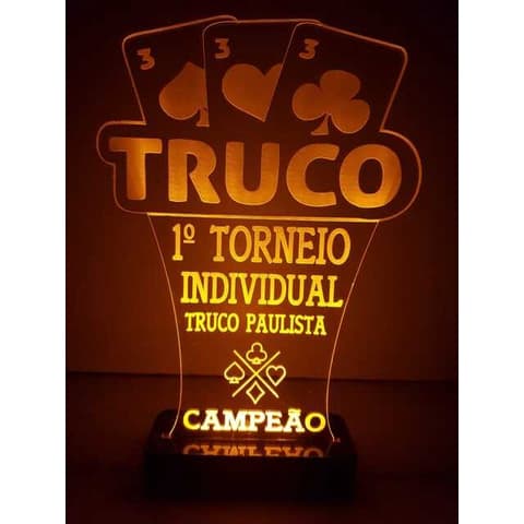Kit 3 Troféus Luminárias