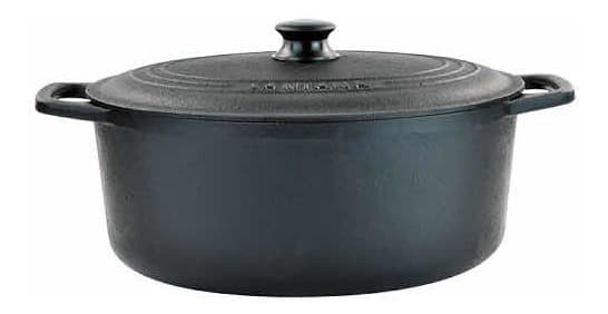 Panela De Ferro Fundido, Cacarola Oval, 4,0 Litros