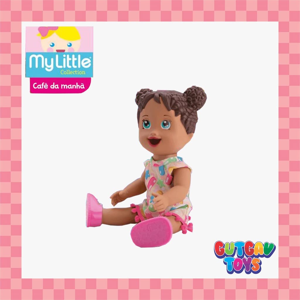 My little Collection Café da Manhã Morena - Divertoys - boneca menina com acessórios