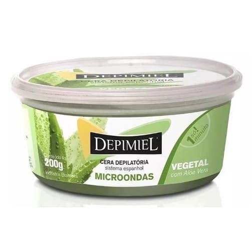 Cera Depilatória Microondas Depimiel 200g Vegetal