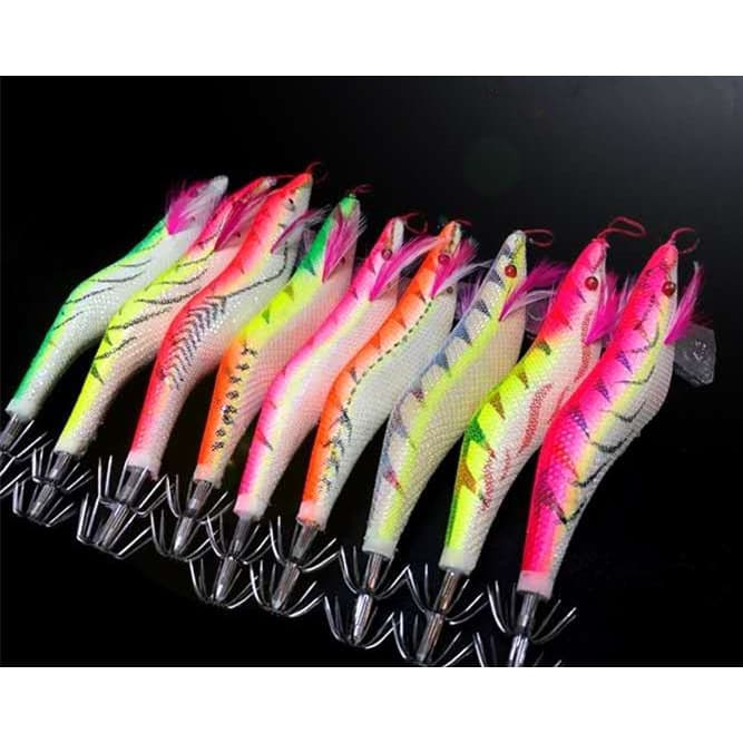 Isca De Pesca Dura Falso Camarão Madeira Wobbler Lula Gabarito 1 Pc/Lote Artificial jigging Polvo
