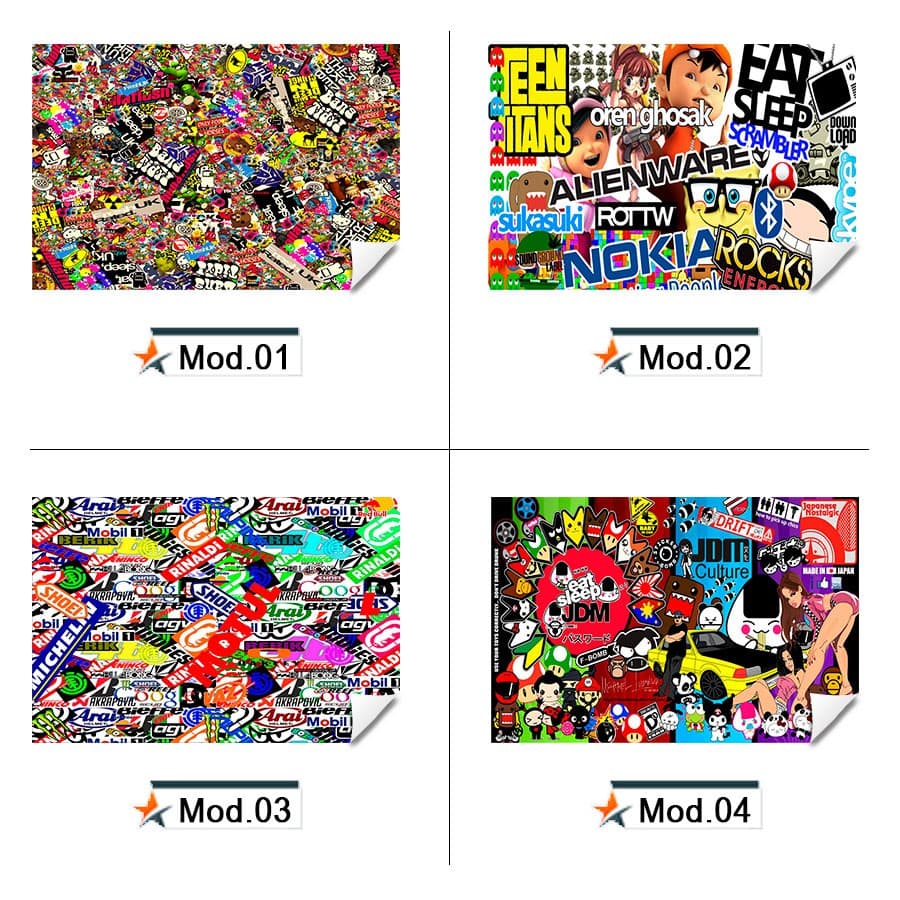 Adesivo Tuning Sticker Bomber - 30 x 20 cm