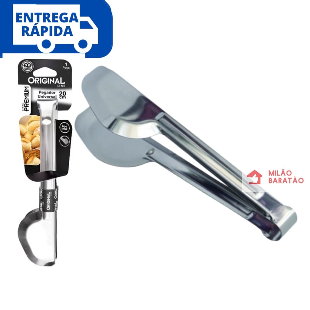 Pegador Universal Inox Pegador de Salada Carne Gelo Massas Original