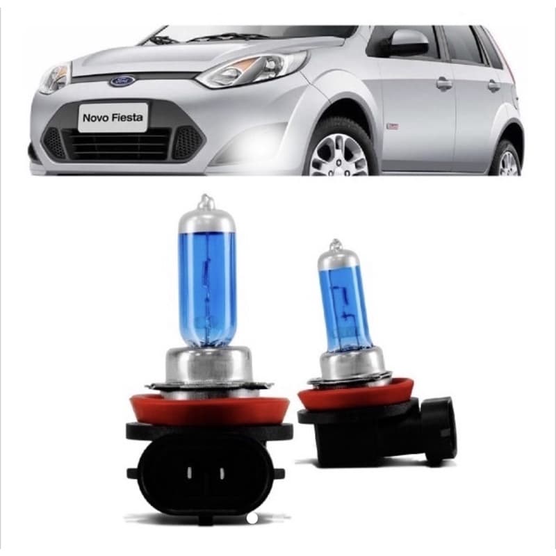 Kit Lampadas Milha Fiesta H11 2012 2013 2014 2015 Super Brancas