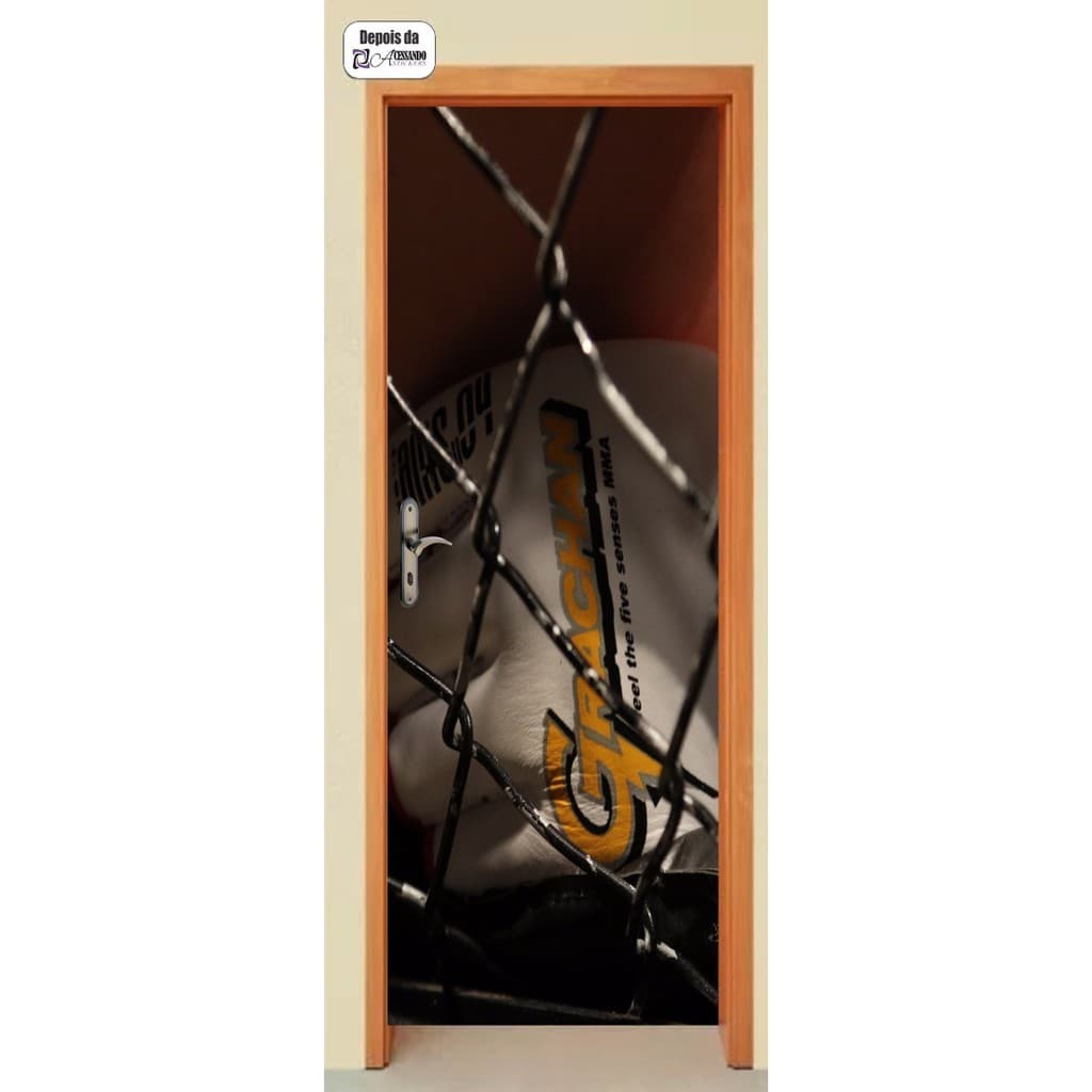 Adesivo Porta Parede Karate Mma Muay Thai Kung Fu Grade Octo