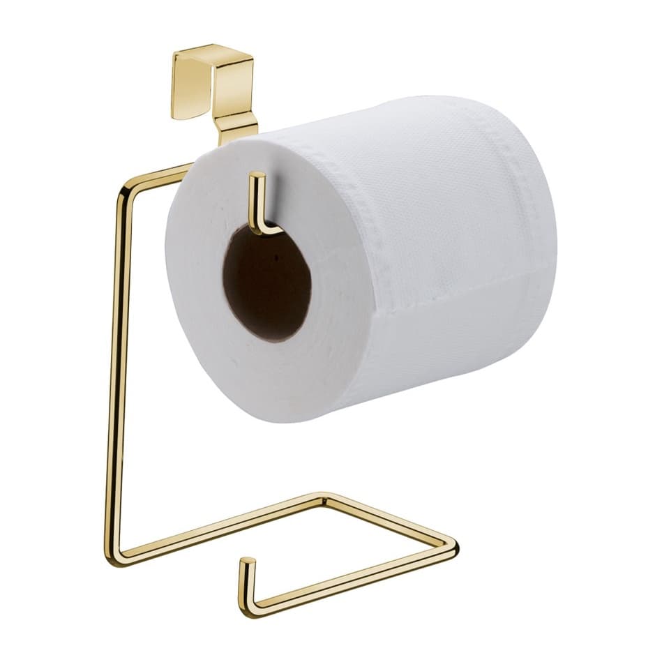 Suporte Porta Papel Higiênico Duplo De Caixa Acoplada Banheiro Dourado - 1094DD Future