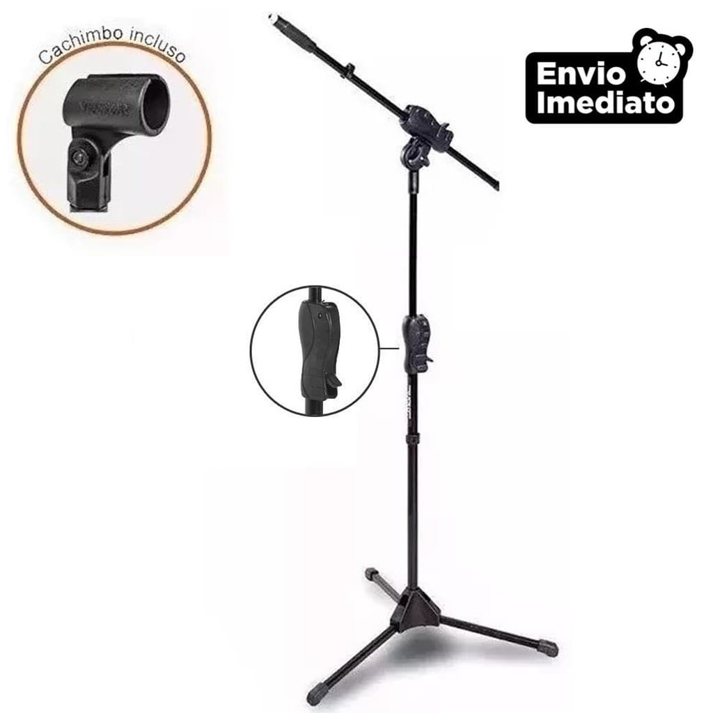 Pedestal Para Microfone Smmax c/ Cachimbo