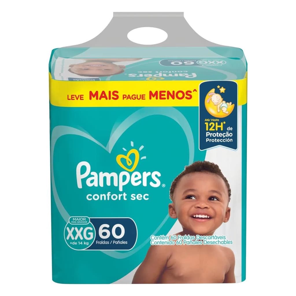 Pampers Confort Sec Xxg 60 Un
