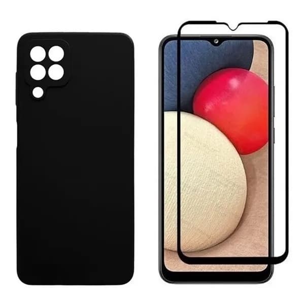 Capa Capinha Aveludada Samsung A22 4g + Película Vidro 9D