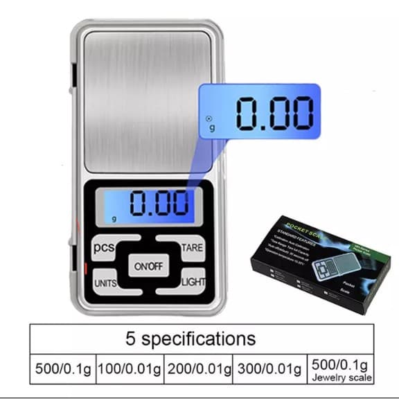 Balança De Precisão Digital Mini Portátil Pesagem 0 A 500g