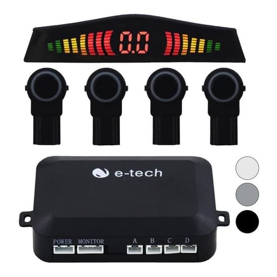 kit Sensor Estacionamento Ré Embutido Oem E-tech Tipo Original