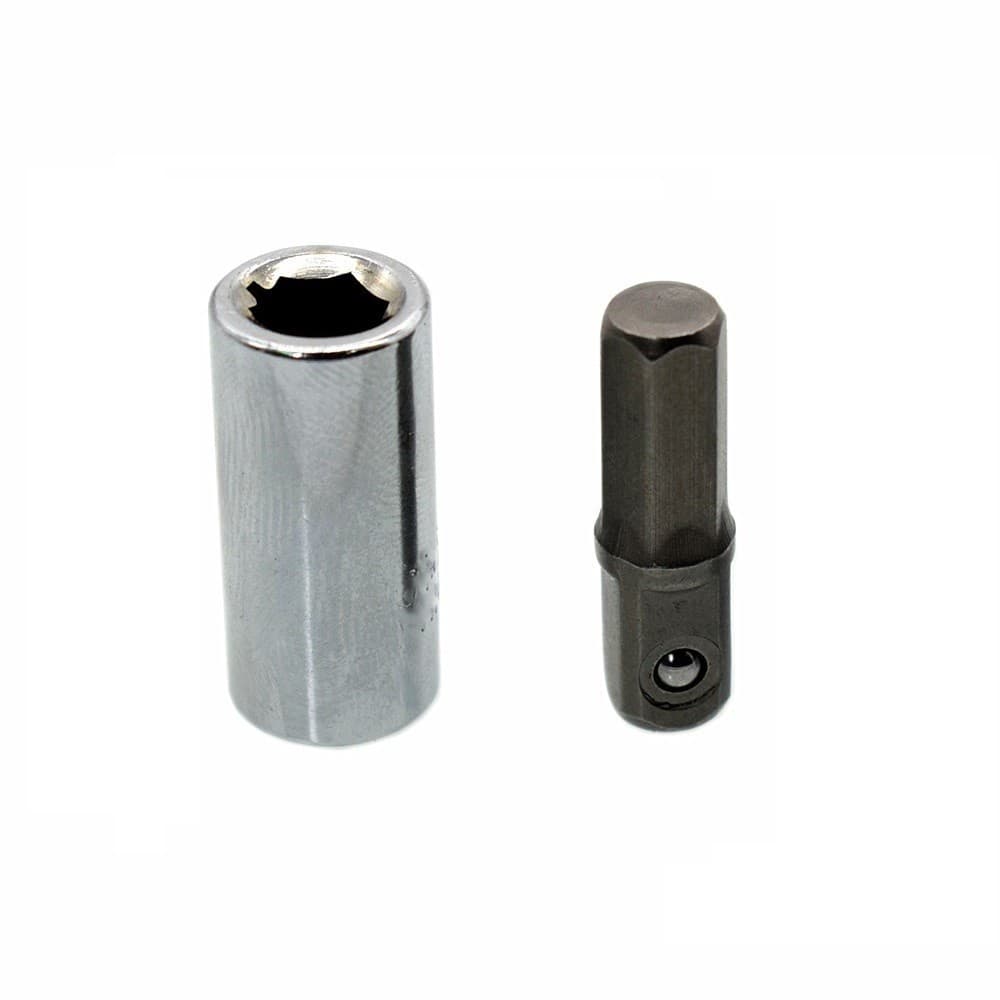 Unidade Quadrada 1/4 Para Soquete De Impacto De Haste Hexagonal + Adaptador De Broca LLMA