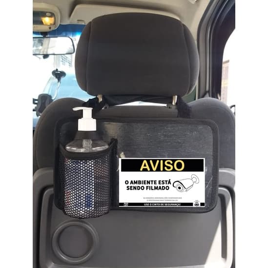Porta Álcool Gel Para Veiculos Com Cartões Informativos - RET