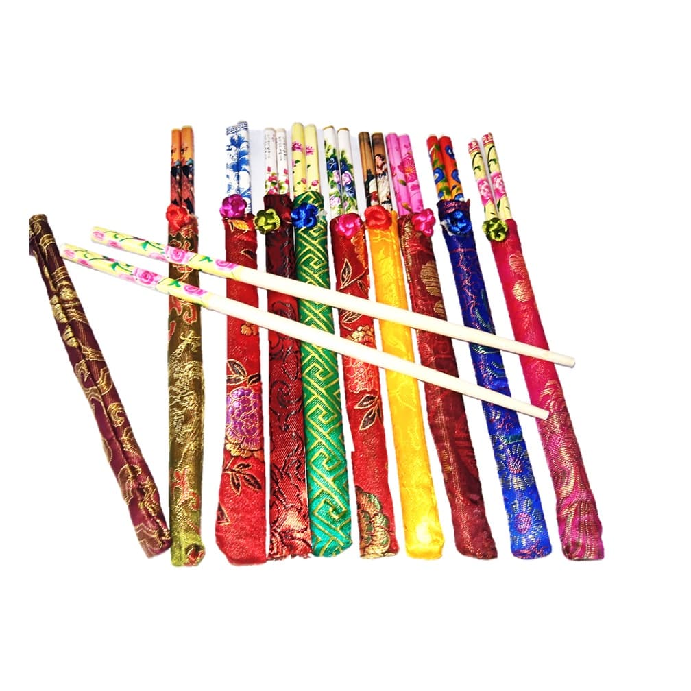Hashi Com10 Pares Decorado + Estojo Individual - Oriental - Lembrancinhas - Chá - Pauzinho kawaii