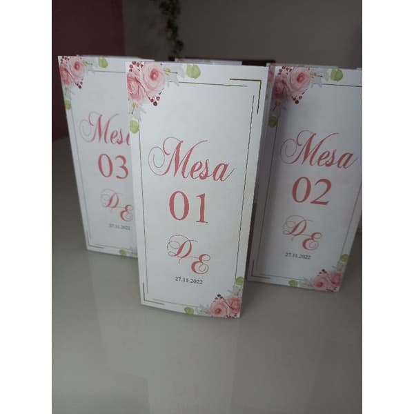 55 menu com agradecimento e número de mesa