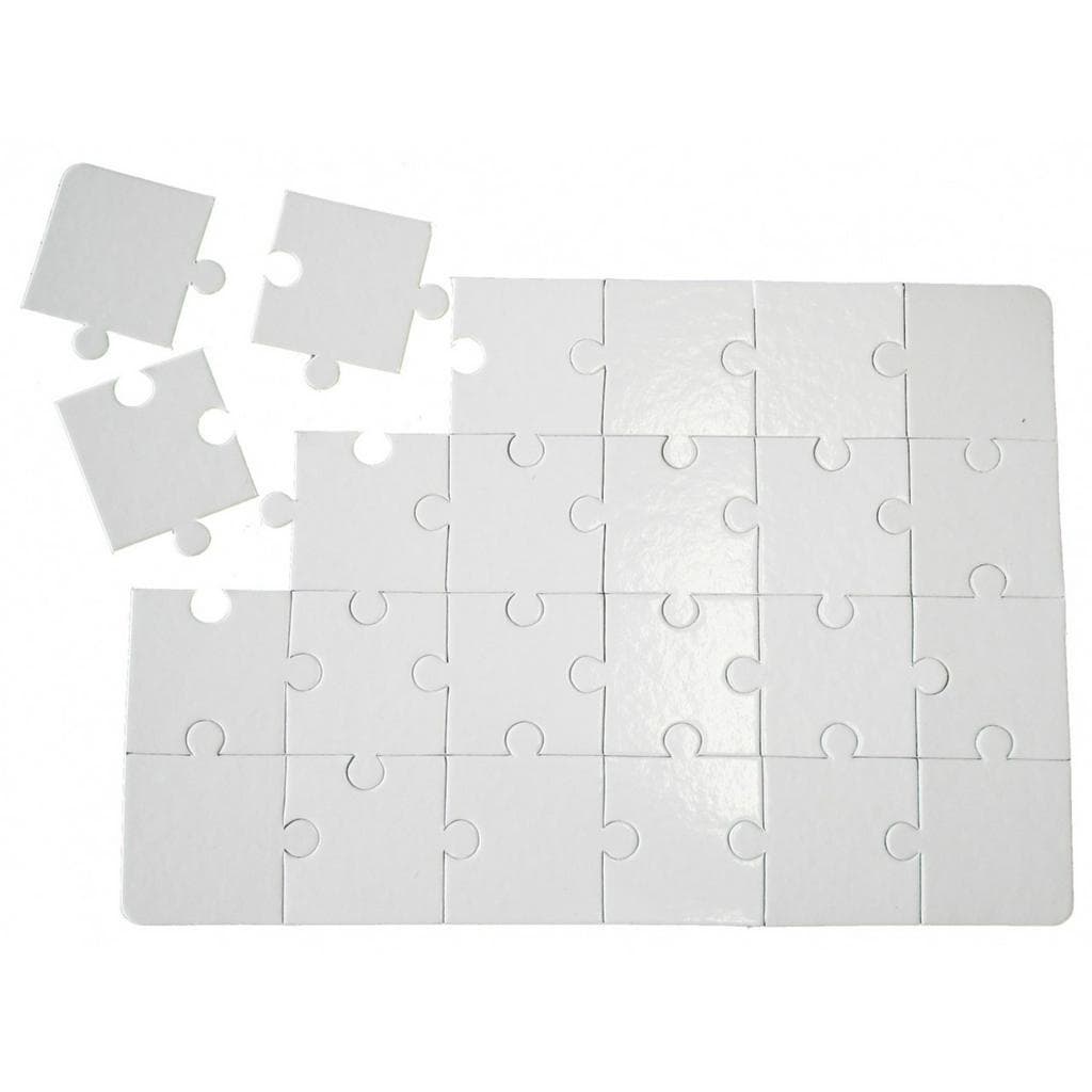10 Quebra Cabeças 19x27 Cm Retangular-24 Peças P/Sublimação
