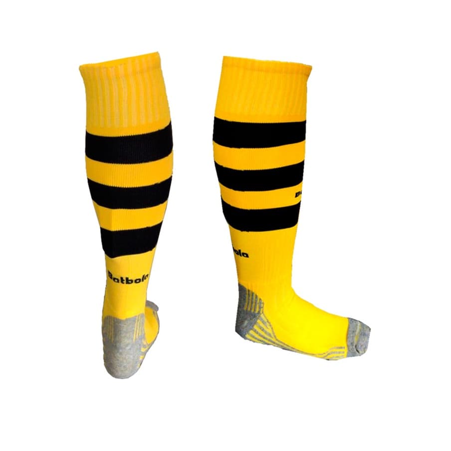 Kit C/ 19 Pares de Meião Futebol Batbola Profissional Amarelo/Preto
