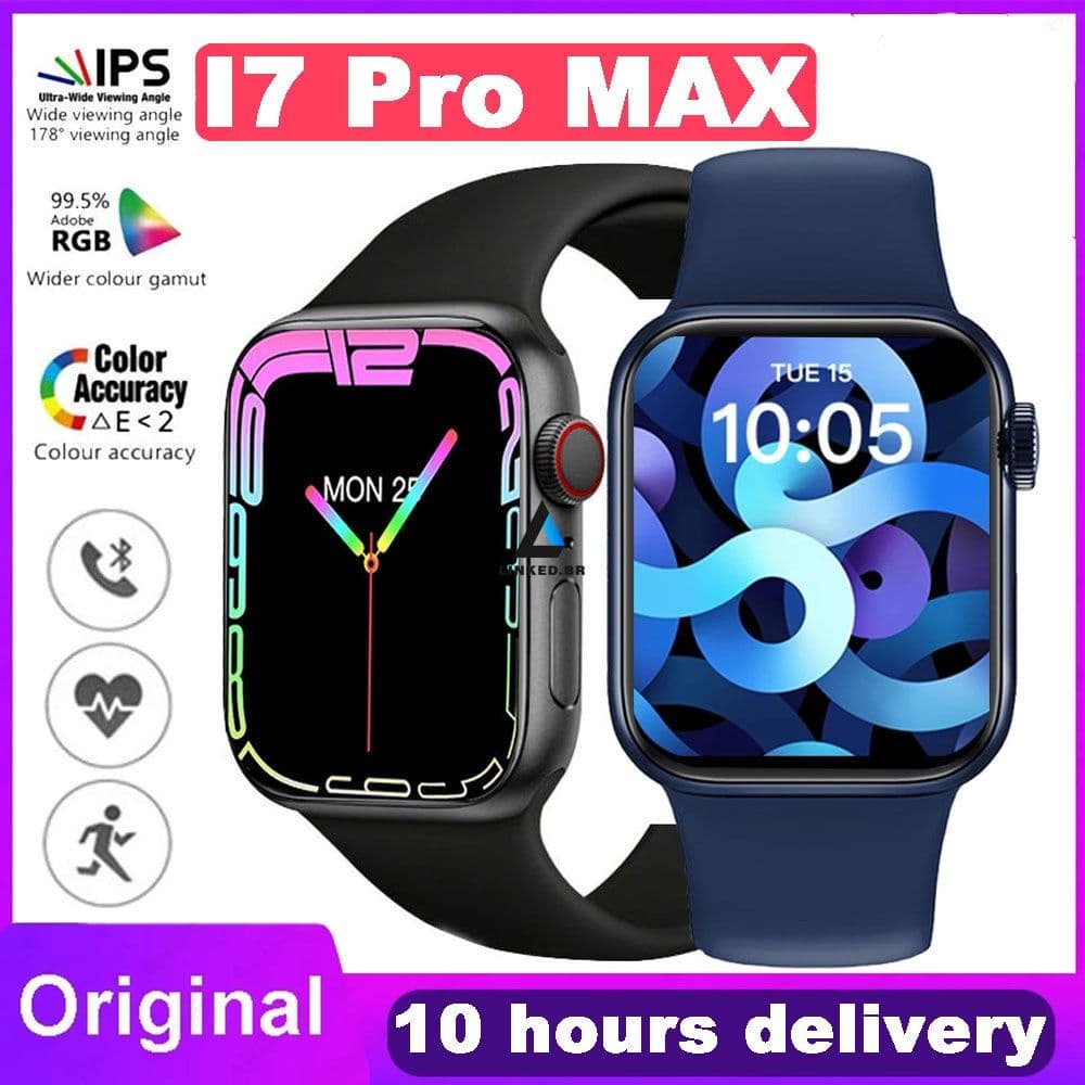 IWO 14 Serie 7 i7 Pro Max Smartwatch Bluetooth Chamada IP67 Freqüência Cardíaca À Prova D'água Relógio digital Inteligente