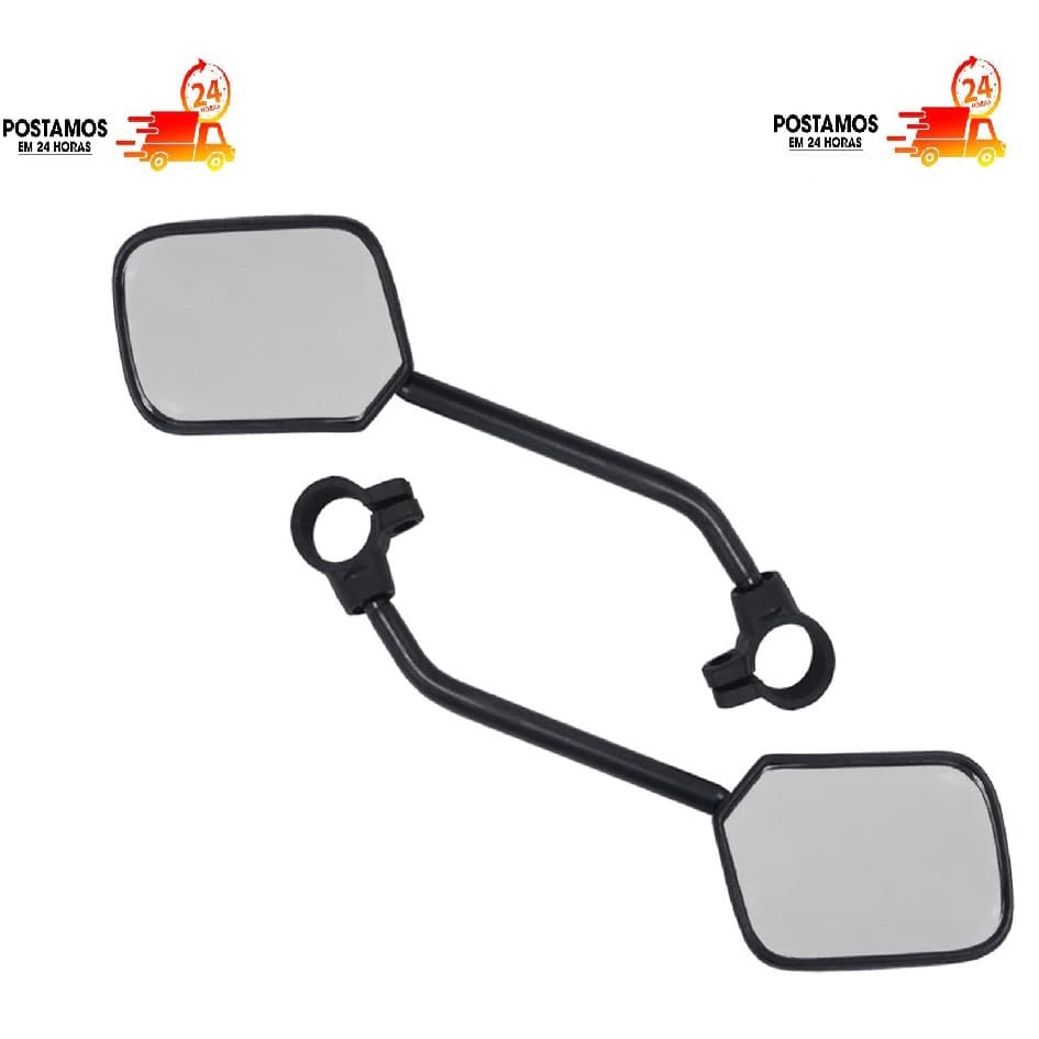 Espelho Retrovisor P/ Mobilete Bikes Longo Retangular P/ Bicicletas (par)