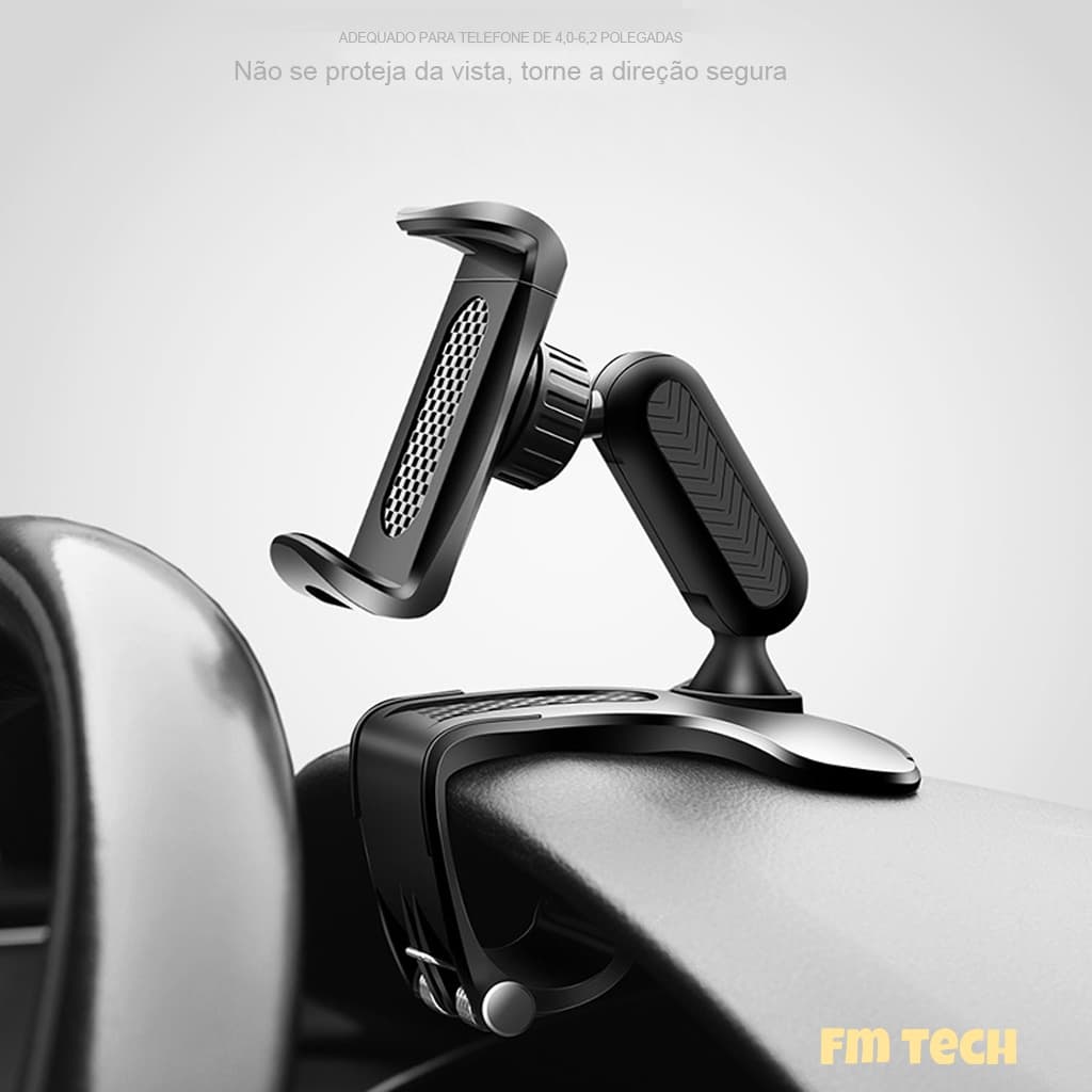 Suporte de montagem para painel de carro GPS 360 ° universal para telefone celular GPS Suporte HUD Clip no berço