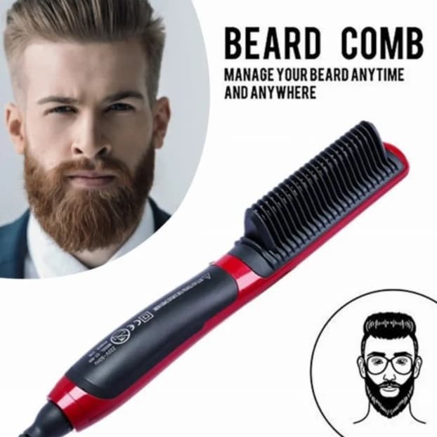 Escova Pente Alisador Reta Elétrico Cabelo E Barba Profissional Unisex 110v