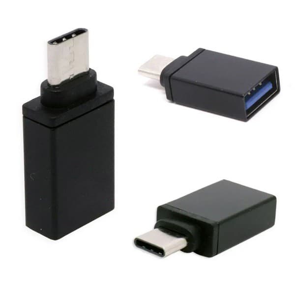 COMPACTO ADAPTADOR USB 3.1 TYPE-C USB-C TIPO-C PARA USB 3.0 FEMEA PRETO CELULAR NOTEBOOK SMARTPHONE = USB-C MACHO PARA USB 3.0 A FEMEA