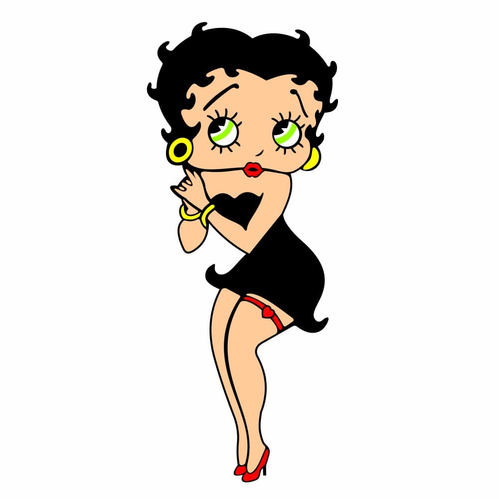 Adesivo Betty Boop Dançarina 18cm X 7cm Alta Qualidade Desenhos Para Decoração Carro Capacetes Moto Paredes Biz Geek Nerd