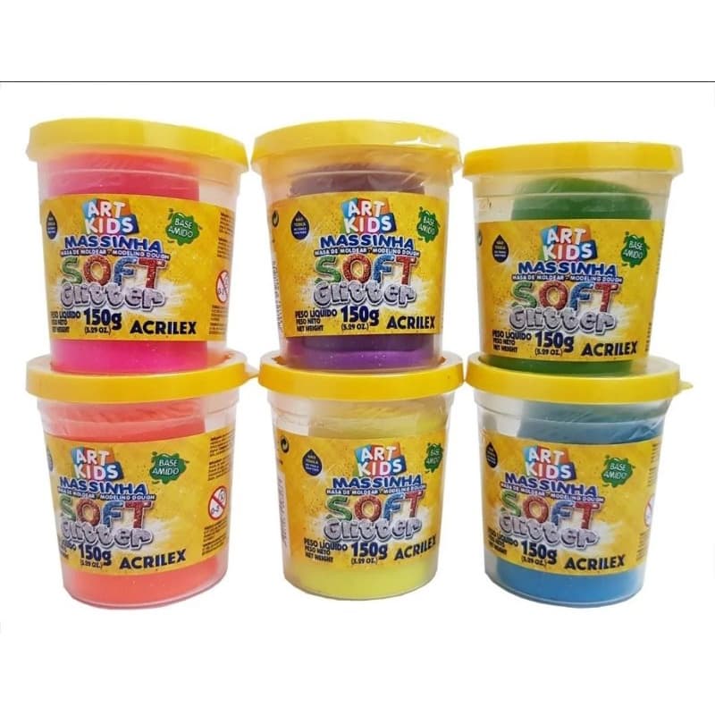Massa de Modelar Soft 150g Cores - Massinha de Modelar Brinquedo Fidget Toys Para Crianças