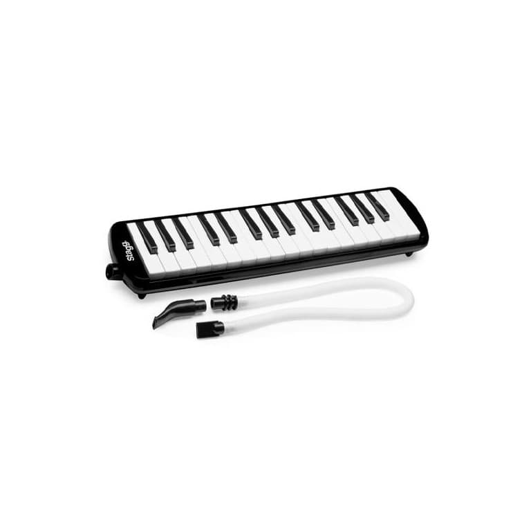 Escaleta 37 Teclas Preto Com Capa E 2 Bocais  Stage Sm37p - Teclado de Sopro