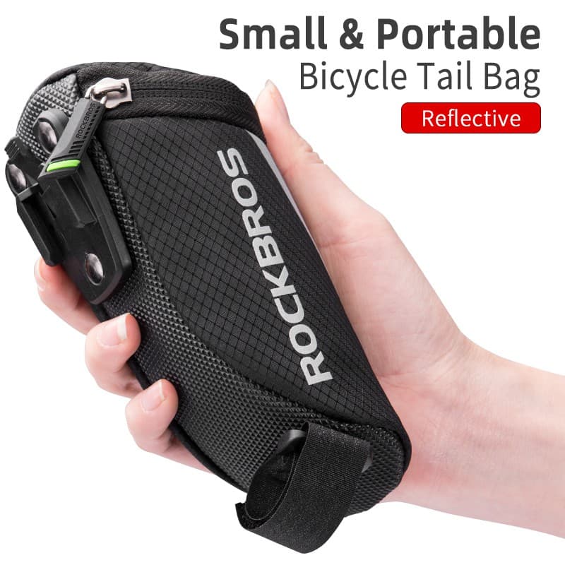 Rockbros Bicicleta Saco Portátil Reflective Saddle Bag Seatpost Nylon Saco De Cauda Da Bicicleta Mtb Road Bike Bag Panniers Bicicleta Acessórios