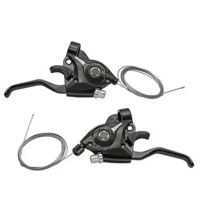 par de trocador passador alavanca rapidfire 21 marchas index 7v em aluminio tipo shimano para bicicleta bike