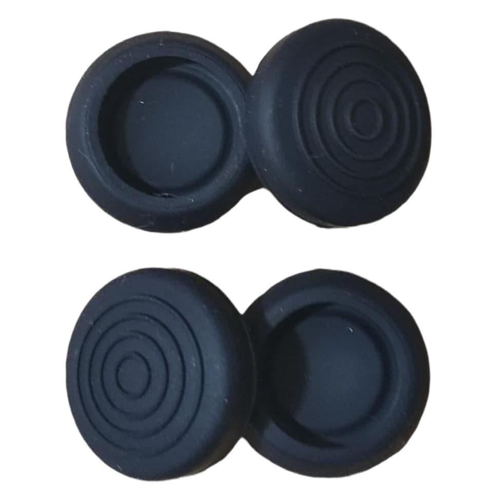 Kit 4 Grip Borracha Analógico preta Controle Ps1 Ps2 Ps3 Ps4 PS5 Xbox Gamecube Dreamcast