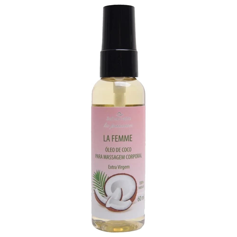 Óleo De Coco Extra Virgem Para Massagem La Femme 60ml