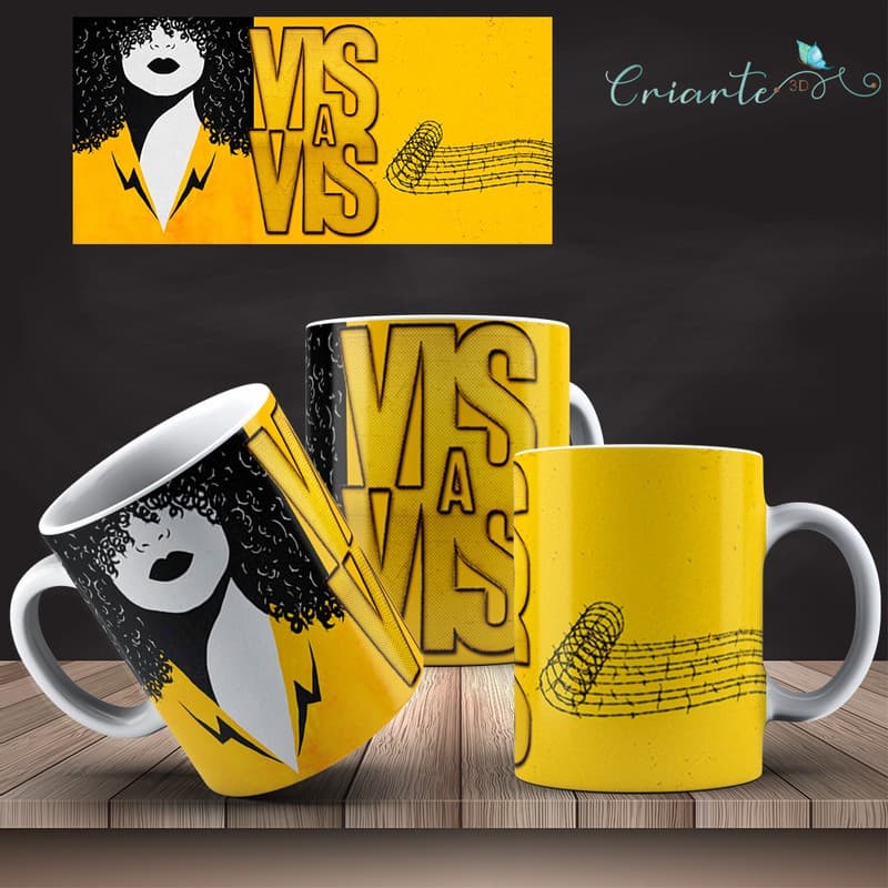 Caneca Porcelana Coleção Vis a Vis #07