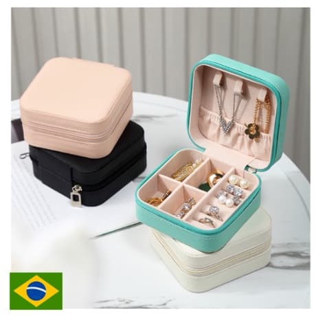 Casegrace Porta Caixa de joias para colar, anel de brinco e organizador de relógio