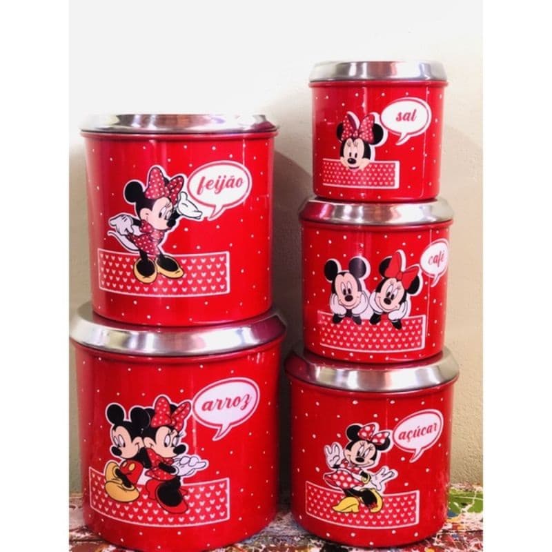 Conjunto Mantimento 5 pcs Alumínio Decoupagem ( Adesivo)