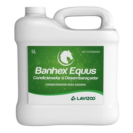 Condicionador Para Cavalo Banhex Equus 5l Lavizoo Desembaraça e Hidrata Pelos e Crina