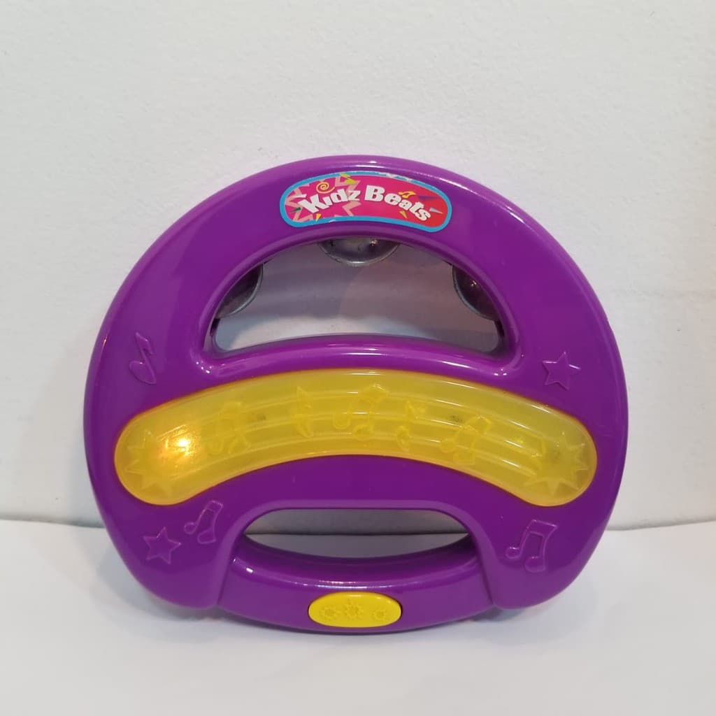 Brinquedo Pandeiro Chocalho Roxo C/ Luzinha - Acende Luz
