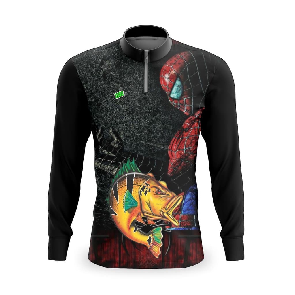 CAMISETA DE PESCA MANGA LONGA PREMIUM MASCULINA SPIDERMAN