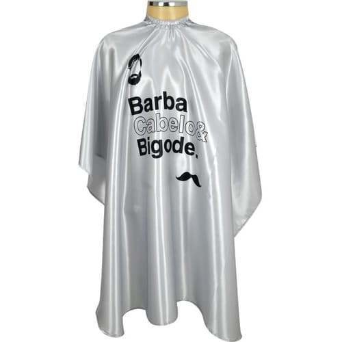 Capa De Corte Estampada Barba, Cabelo E Bigode Cabeleireiro Barbearia