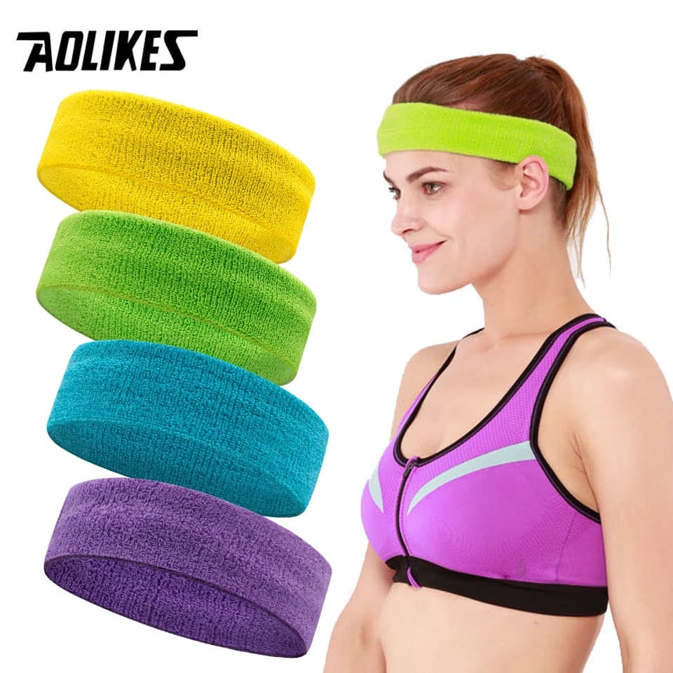 AOLIKES 1 Pçs De Alta Qualidade Algodão Suor Bandana Para Homens Sweatband Mulheres Yoga Faixas De Cabelo Cabeça Bandas