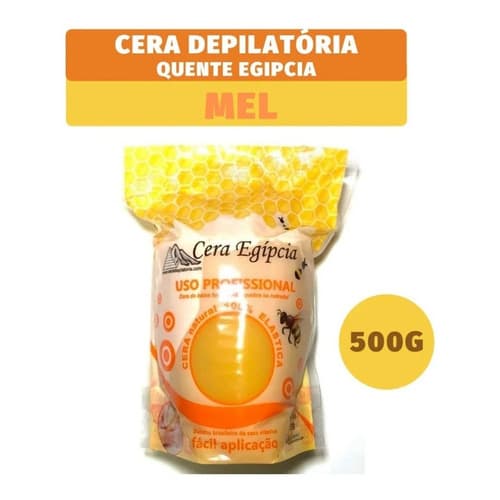 Cera Quente Depilatória Egipcia Elástica Mel 500 Gramas